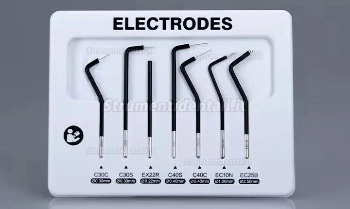 Set di 7 punte per elettrodi dentali compatibili con unit&agrave; di elettrochirurgia dentale